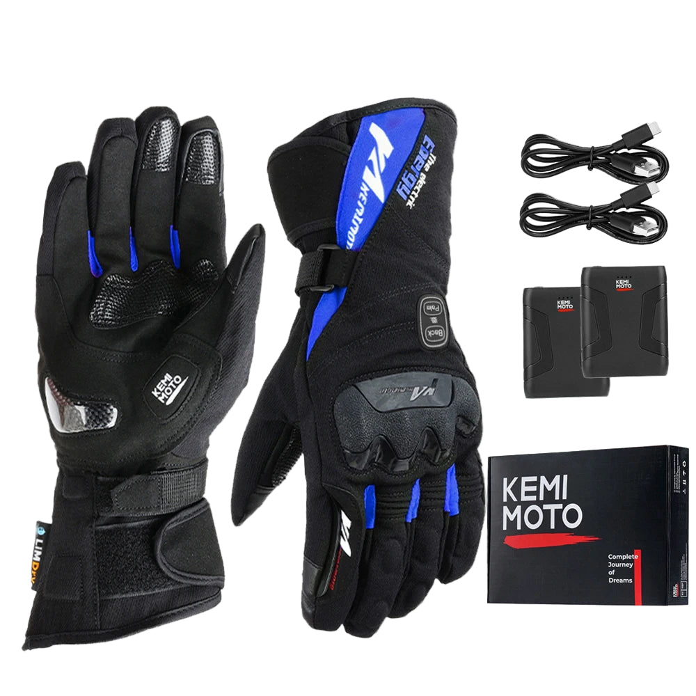 Gants Chauffants Moto KEMiMOTO 8012BK PRO