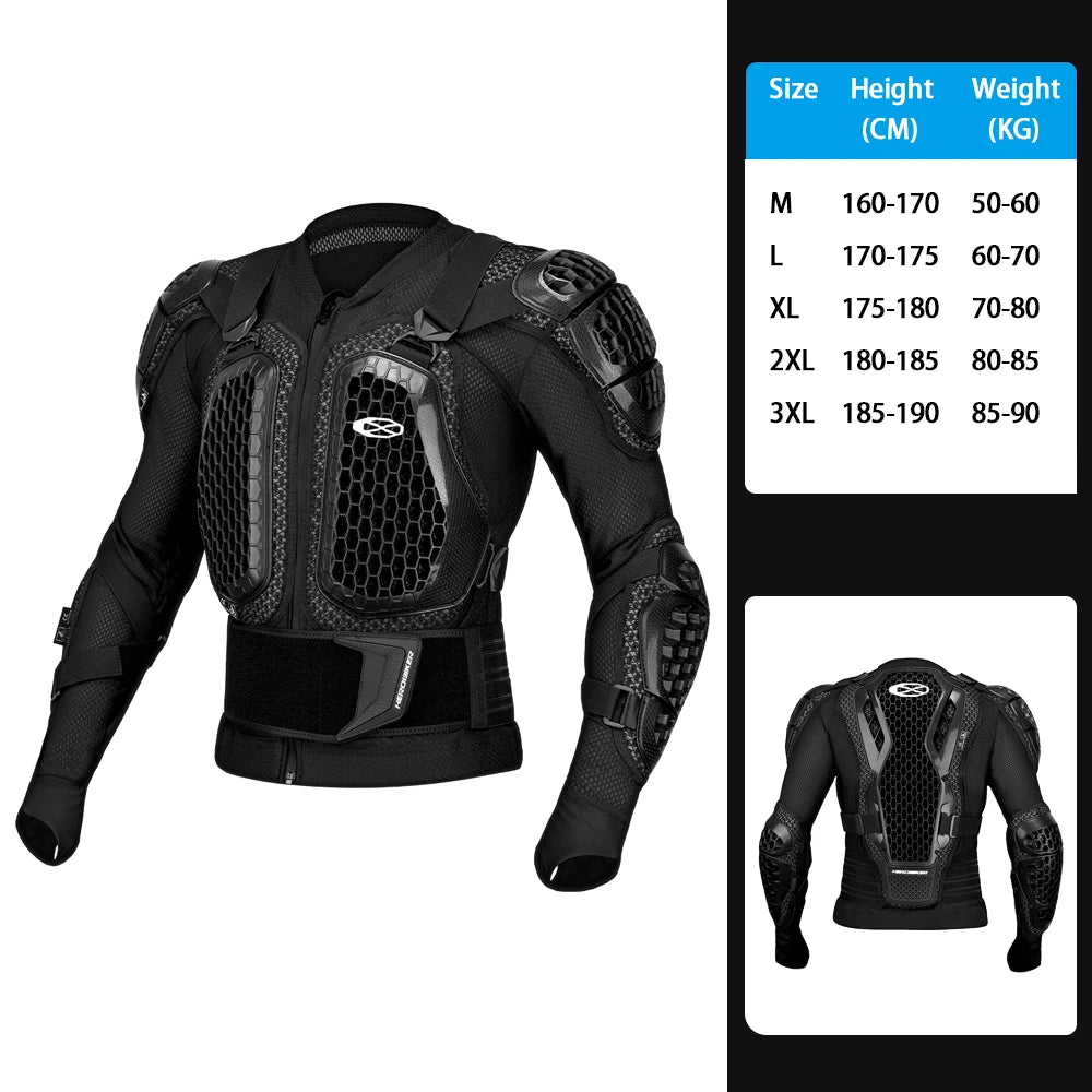 Veste Moto Armure Complète MC1022 – Protection Totale pour Motocross & Sports Extrêmes