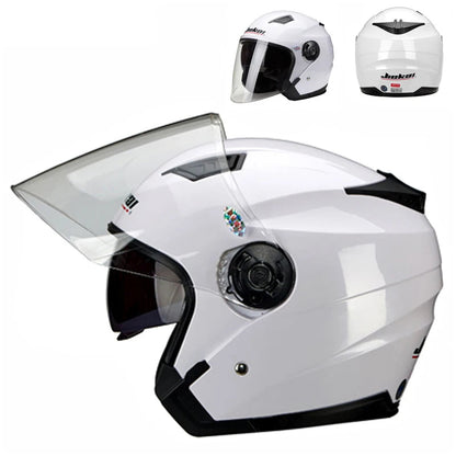 casque moto scooter léger ajustable résistant avec double visiere