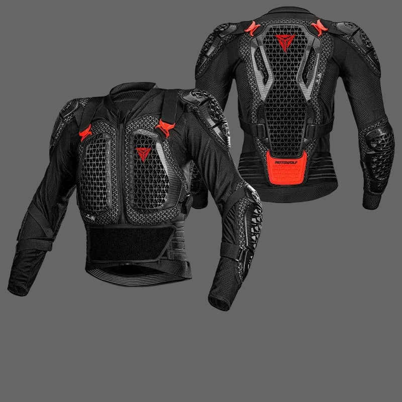 Veste de Protection Moto CE – Armure Complète 4 Saisons