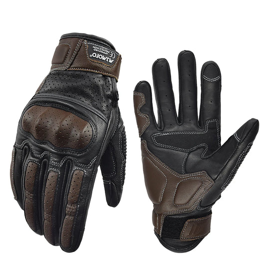 Gants Moto Rétro en Cuir