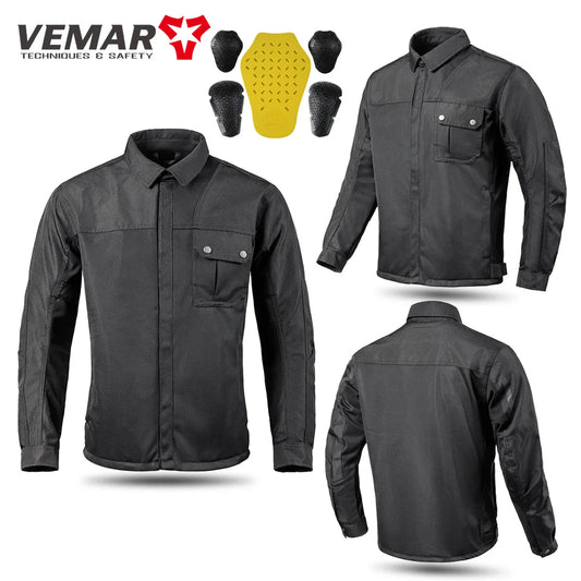Veste Moto Rétro Respirante – Protection CE & Mesh Ventilé