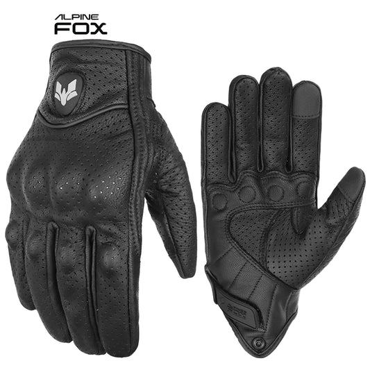 Gants Moto en Cuir ALPINES FOX – Protection & Confort
