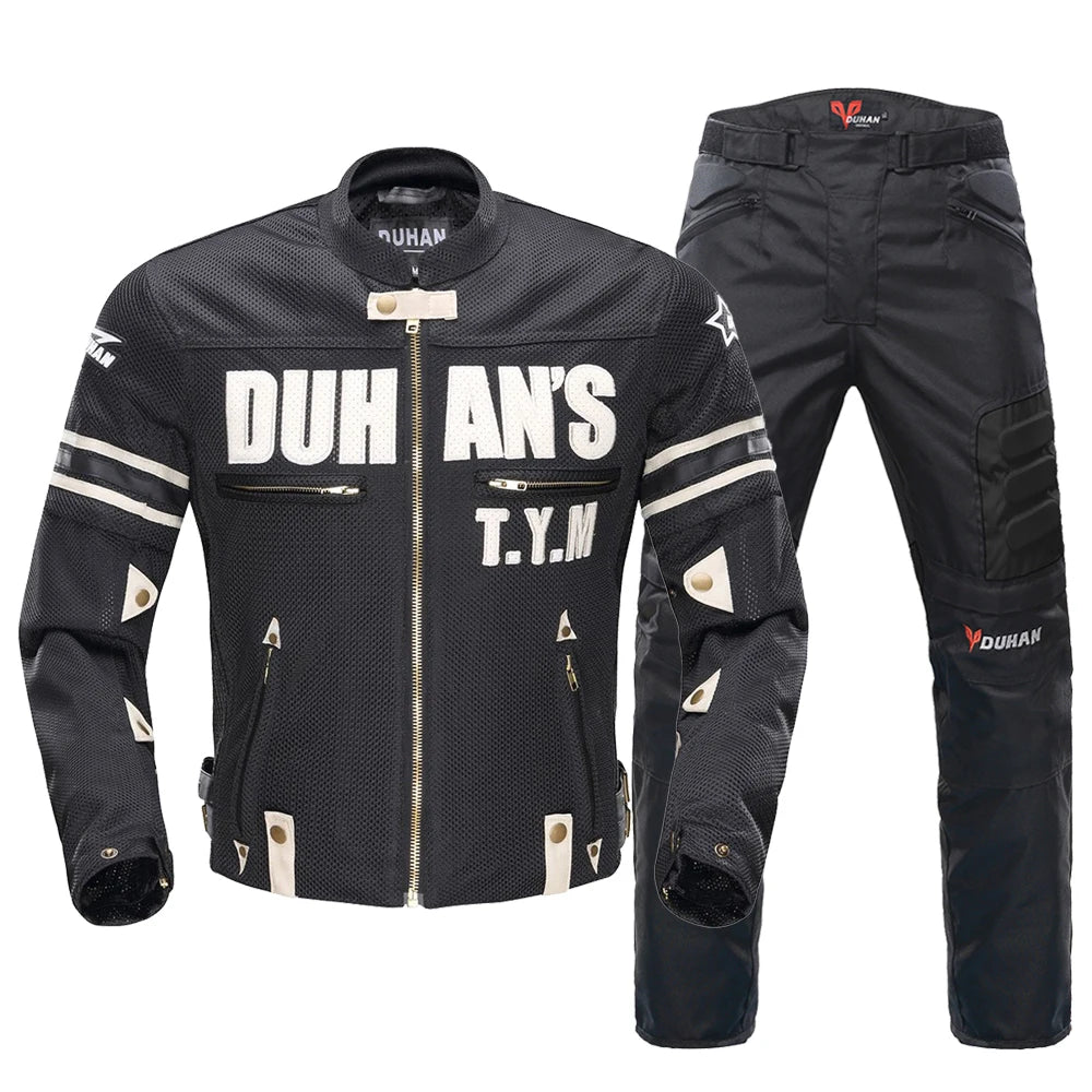 Ensemble Moto HEROBIKER DUHAN – Protection CE & Confort Respirant