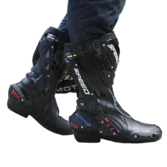 Bottes Moto Imperméables – Style Racing & Protection Renforcée