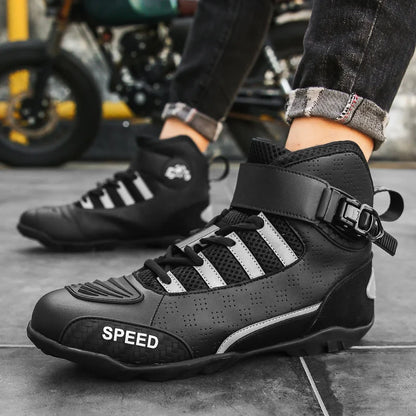 Bottes Moto Mi-Mollet Imperméables Homme – Protection, Confort & Style