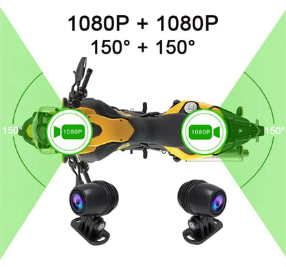 Caméra moto KOCAM Dual 1080P – Dashcam Wi-Fi GPS IP66 avec écran 3” et super condensateur