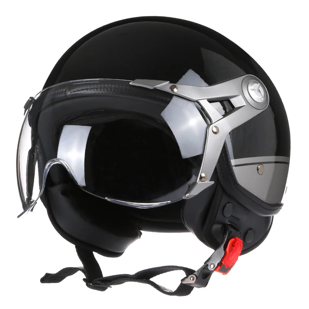 Casque Jet Retro Vintage Style Chopper BLD-288