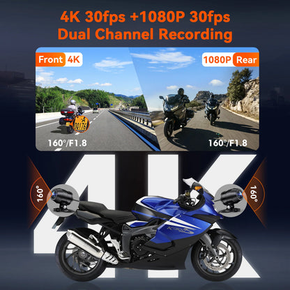 Caméra moto Vantrue F1 – Dashcam 4K + 1080P Dual Lens GPS & Wi-Fi IP67