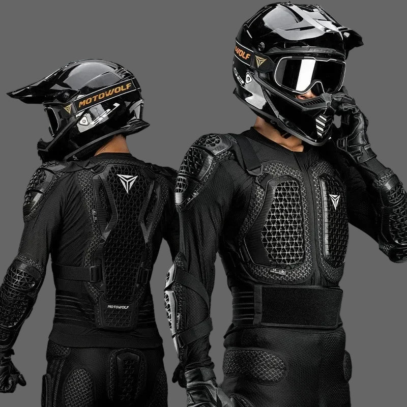Veste de Protection Moto CE – Armure Complète 4 Saisons