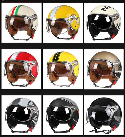 Casque Jet Retro Vintage Style Chopper BLD-288