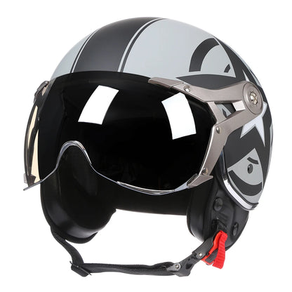 Casque Jet Retro Vintage Style Chopper BLD-288