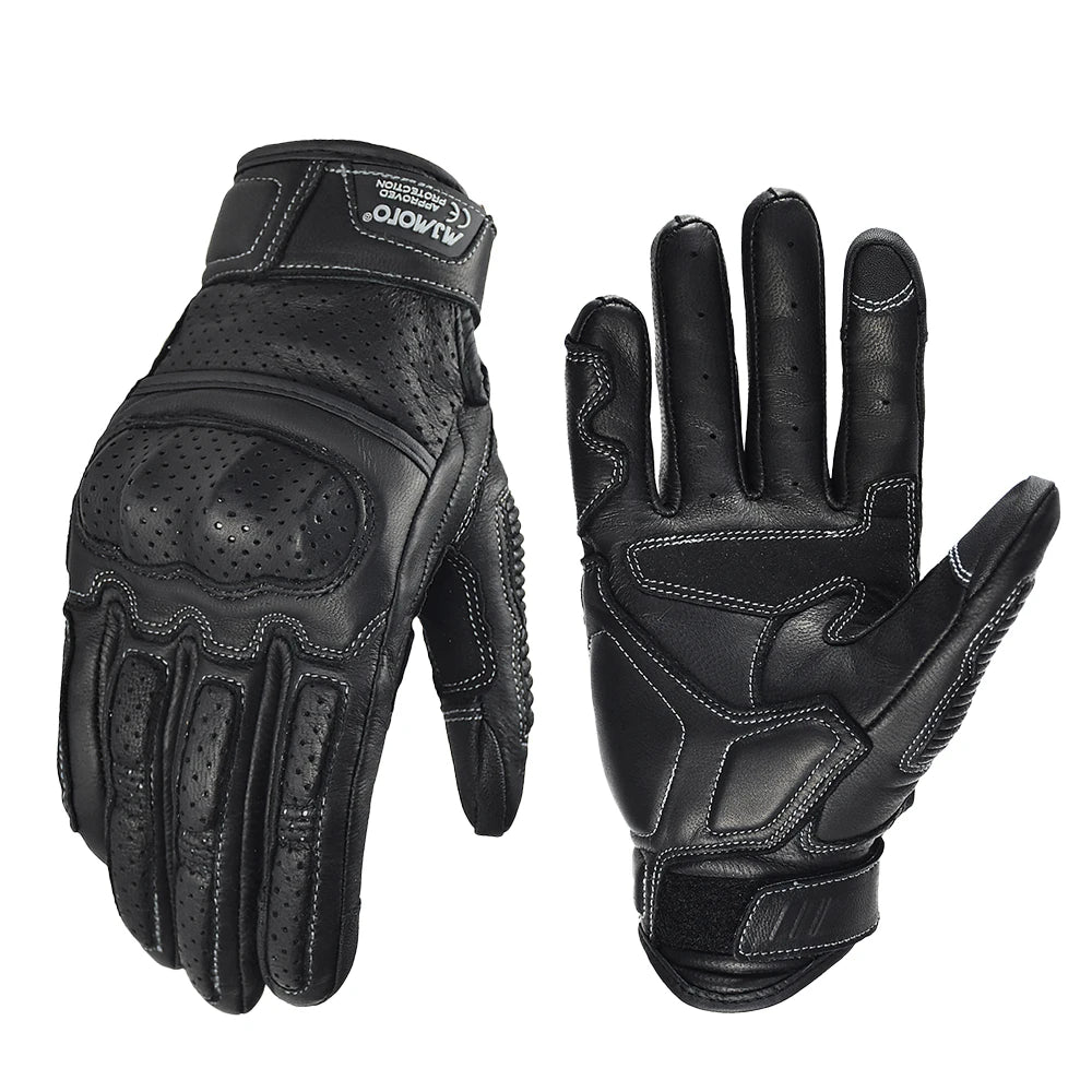 Gants Moto Rétro en Cuir