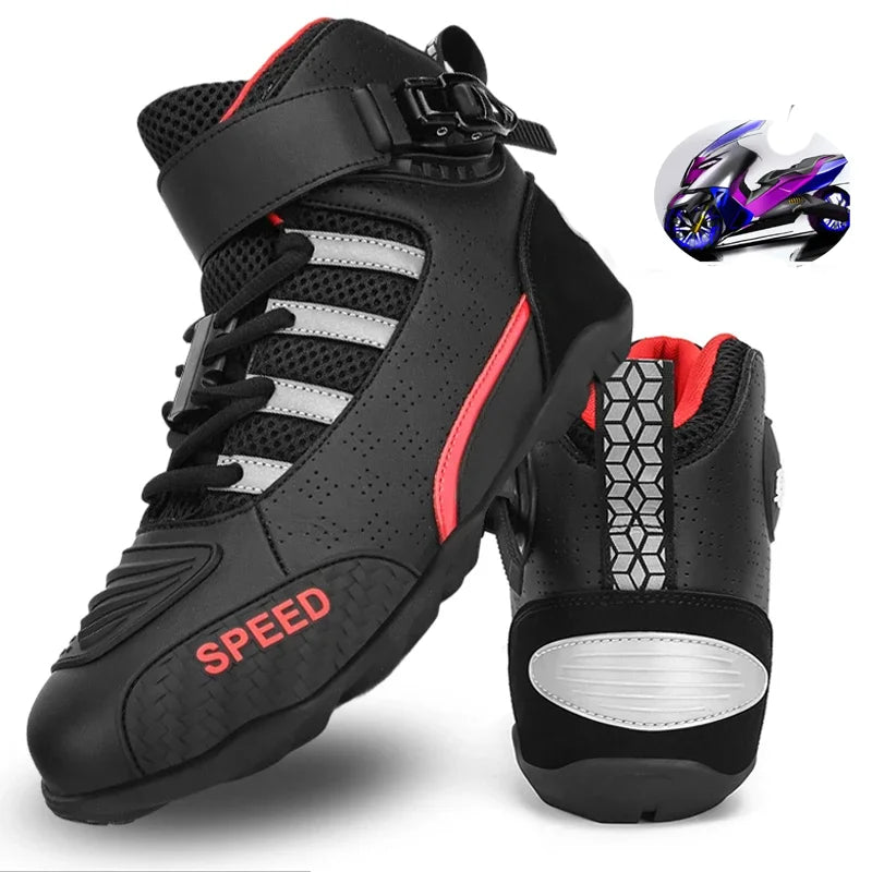 Bottes Moto Mi-Mollet Imperméables Homme – Protection, Confort & Style