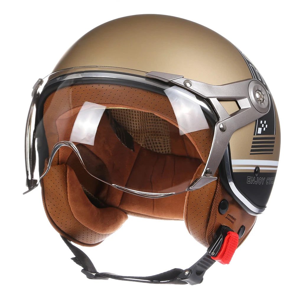 Casque Jet Retro Vintage Style Chopper BLD-288
