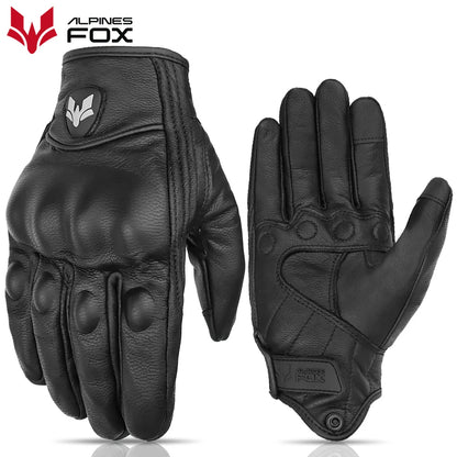 Gants Moto en Cuir ALPINES FOX – Protection & Confort