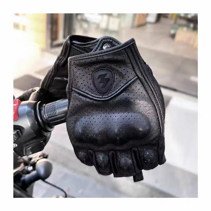 Gants Moto Demi-Doigts MOGEBIKE – Cuir Tactique & Protection
