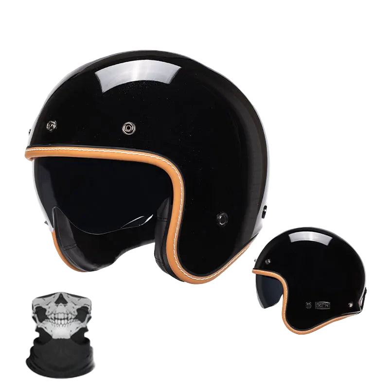Casque Vintage Jet Rétro Moderne