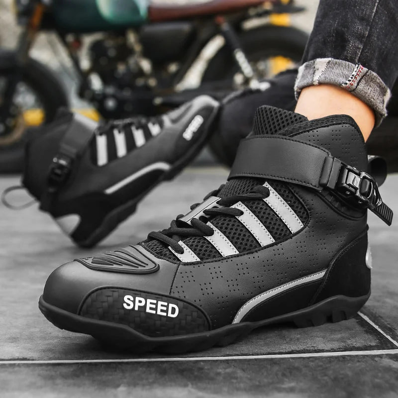 Bottes Moto Mi-Mollet Imperméables Homme – Protection, Confort & Style