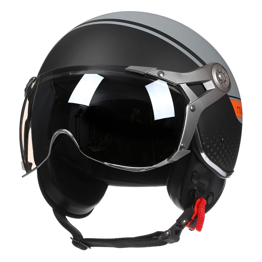 Casque Jet Retro Vintage Style Chopper BLD-288