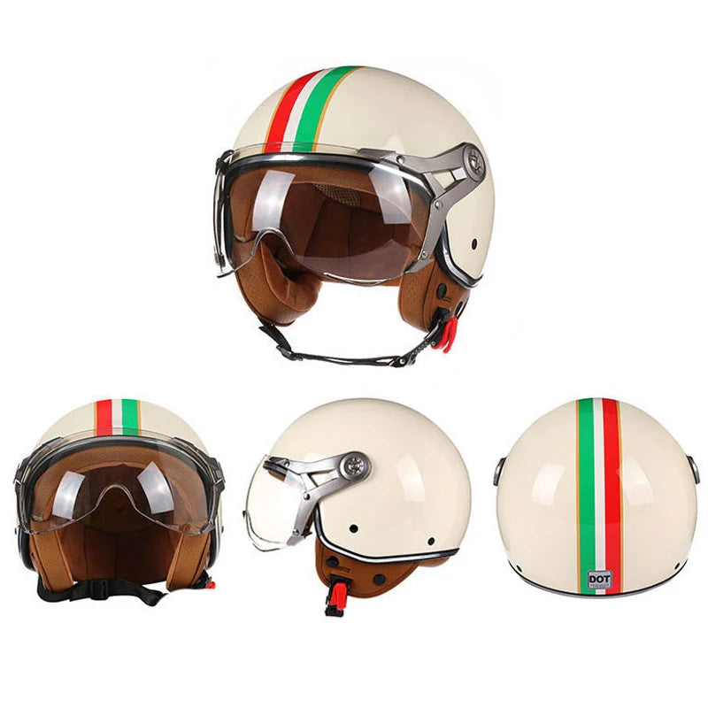 Casque Jet Retro Vintage Style Chopper BLD-288
