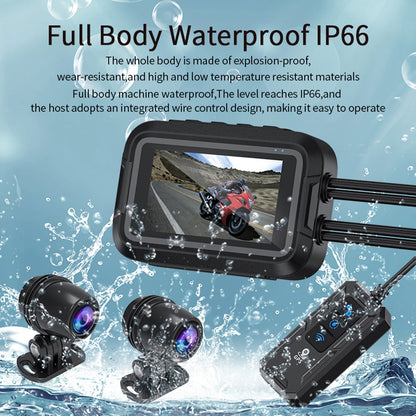 Caméra moto KOCAM Dual 1080P – Dashcam Wi-Fi GPS IP66 avec écran 3” et super condensateur
