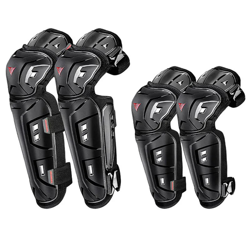 Set de protections moto genoux et coudes | 2 ou 4 pièces