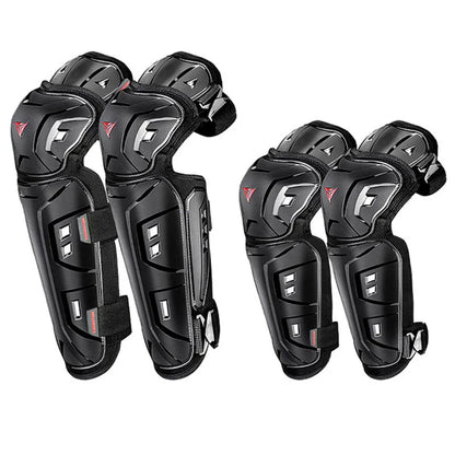 Set de protections moto genoux et coudes | 2 ou 4 pièces
