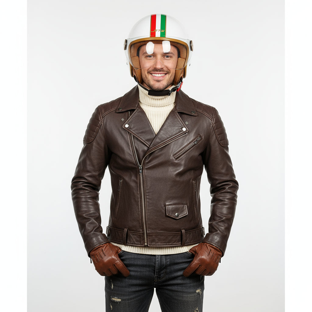 Casque Moto Jet Rétro TT