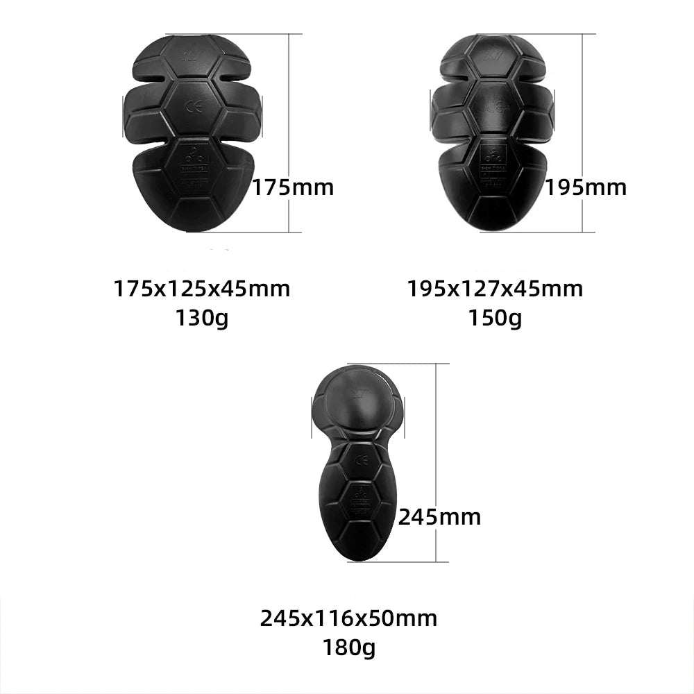 Protections moto CE EN 1621 – Inserts PU unisexes pour vestes et pantalons