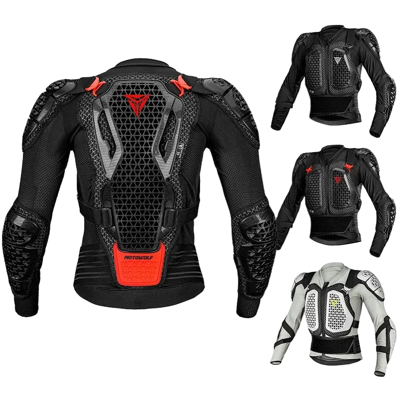 Veste de Protection Moto CE – Armure Complète 4 Saisons