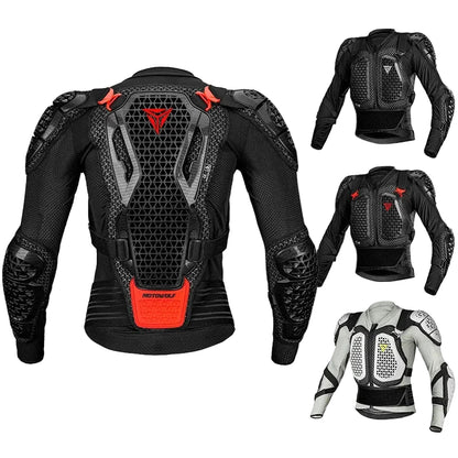 Veste de Protection Moto CE – Armure Complète 4 Saisons
