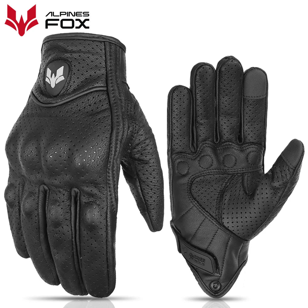 Gants Moto en Cuir ALPINES FOX – Protection & Confort
