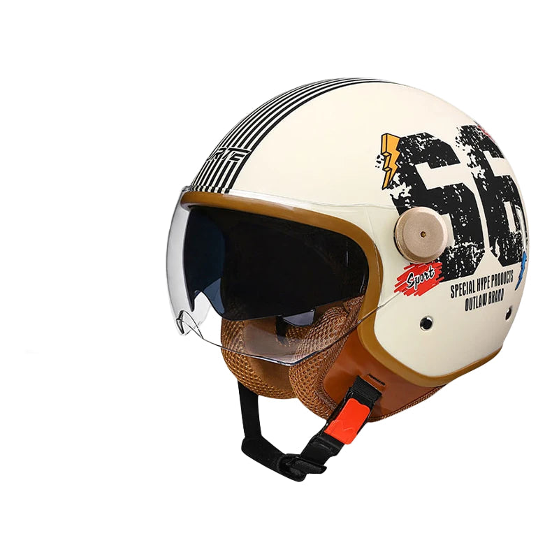 Casque Moto Jet Rétro TT