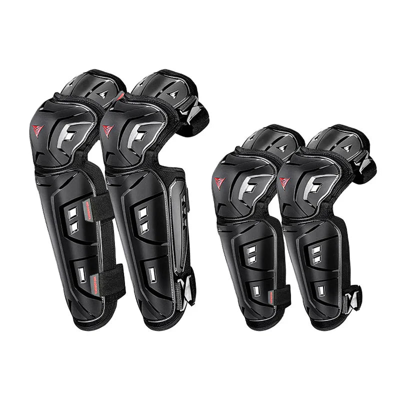 Set de protections moto genoux et coudes | 2 ou 4 pièces