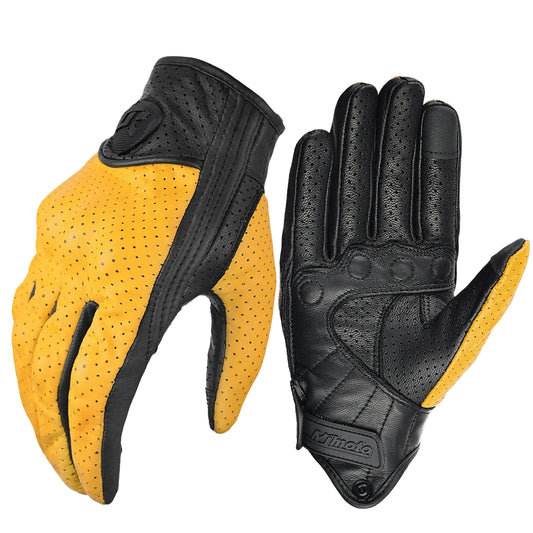 Gants Moto Vintage Café Racer – Cuir Respirant & Protecteur