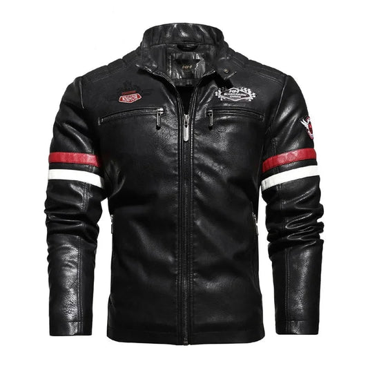Blouson Homme KH-178 Simili Cuir PU – Style Motard Urbain & Élégance Hivernale