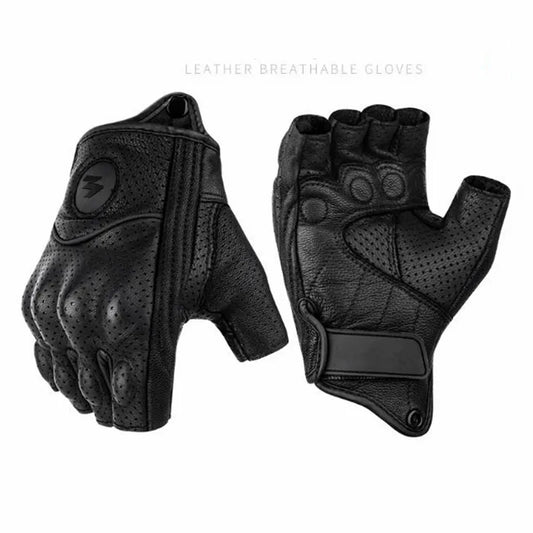 Gants Moto Demi-Doigts MOGEBIKE – Cuir Tactique & Protection