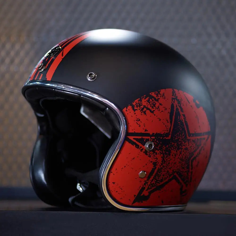 Casque Moto Vintage Jet Rétro HEROBIKER