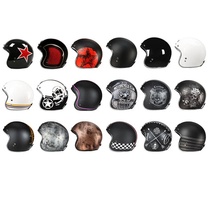 Casque Moto Vintage Jet Rétro HEROBIKER