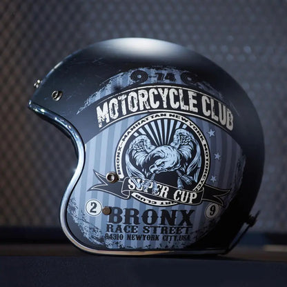 Casque Moto Vintage Jet Rétro HEROBIKER