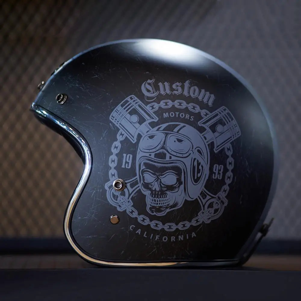 Casque Moto Vintage Jet Rétro HEROBIKER