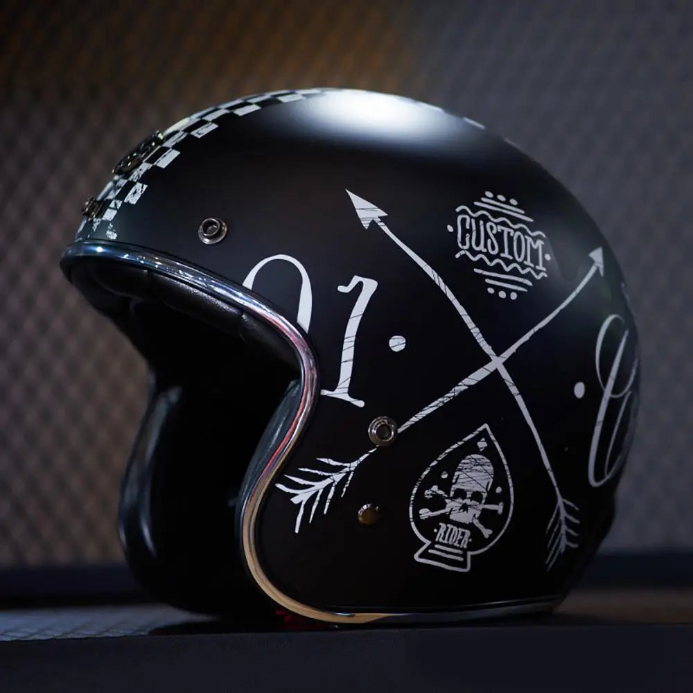 Casque Moto Vintage Jet Rétro HEROBIKER