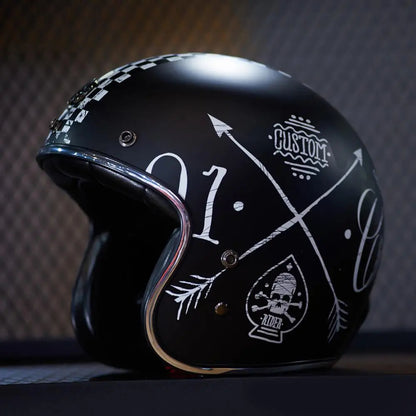 Casque Moto Vintage Jet Rétro HEROBIKER
