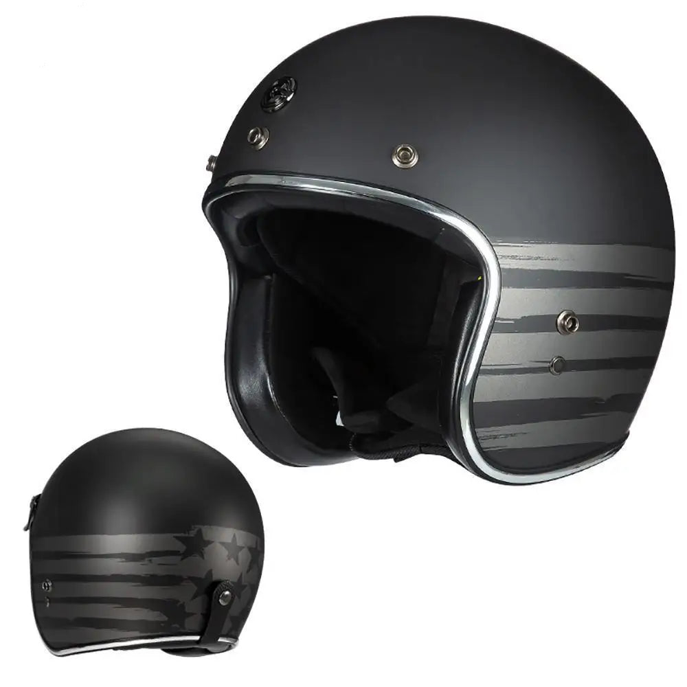 Casque Moto Vintage Jet Rétro HEROBIKER
