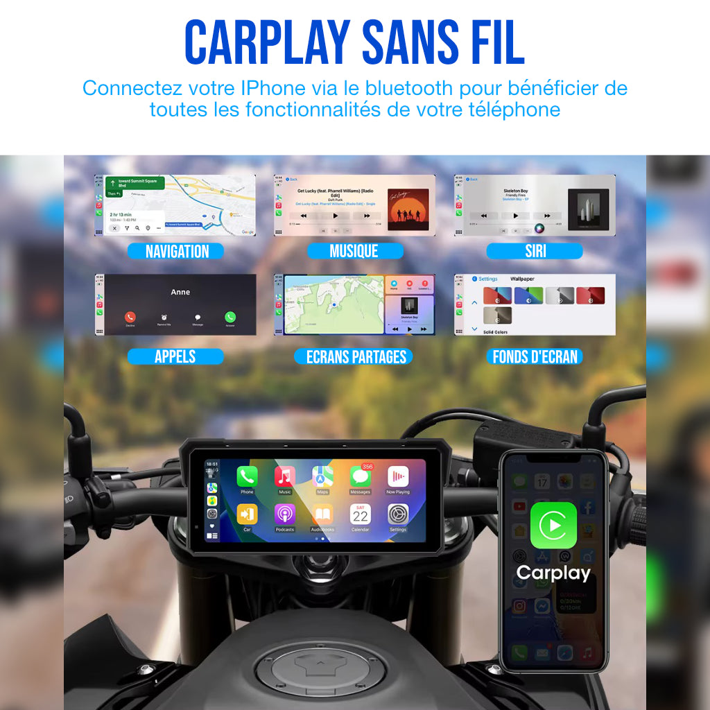 Écran moto JMCQ 8.1"