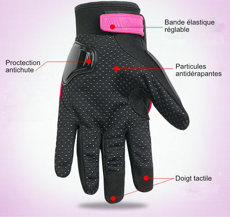 Gants Moto Homme et Femme Respirants Anti-Chute